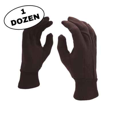 Jersey Knit Wrist Glove - Brown