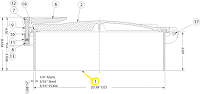 Part # 1 (See Diagram) 6 Aluminum Neck Assembly for 20 Manway