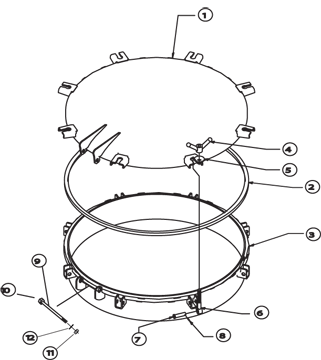 Part # 10 (See Diagram) 5/8 Stainless Steel Flatwasher for 36 Manway