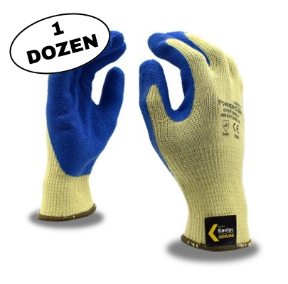 Blue Crinkle Latex Palm Kevlar Glove