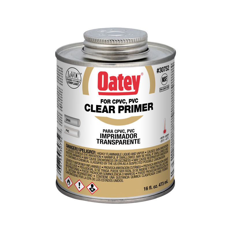 Oatey Clear Primer  NSF Listed- 16oz