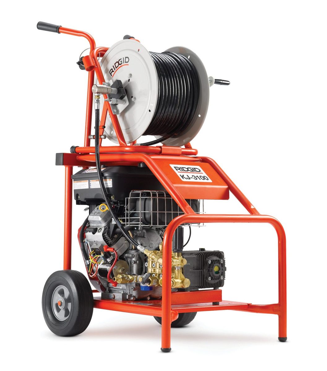 RIDGID KJ-3100 GAS Water Jetter 3100 PSI 5.5 GPM 2-10 in with H-38 Reel Cart