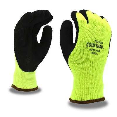 Rubber Coated Hi-Vis Terry Shell Glove - Green
