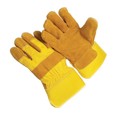 Leather Palm with Rubberized Safety Cuff Glove