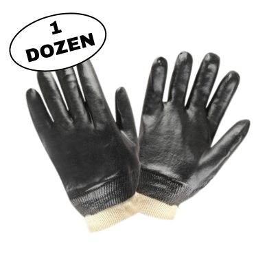 PVC Coated Knit Wrist with Interlock Lining Glove