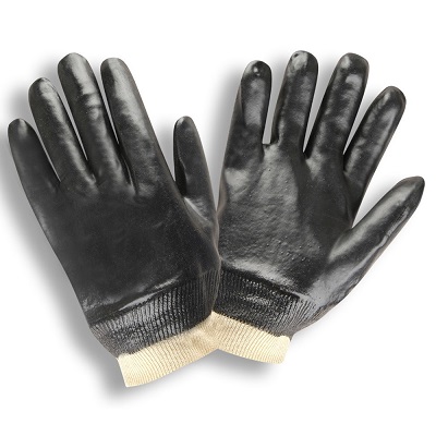 PVC Coated Knit Wrist with Interlock Lining Glove