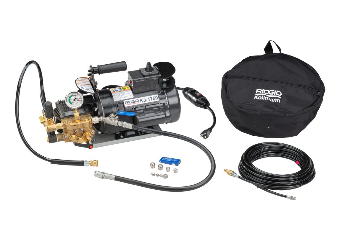 RIDGID KJ-1750 115V Water Jetter 1750 PSI 1.4 GPM for 1-1/4 in - 4 in Pipes