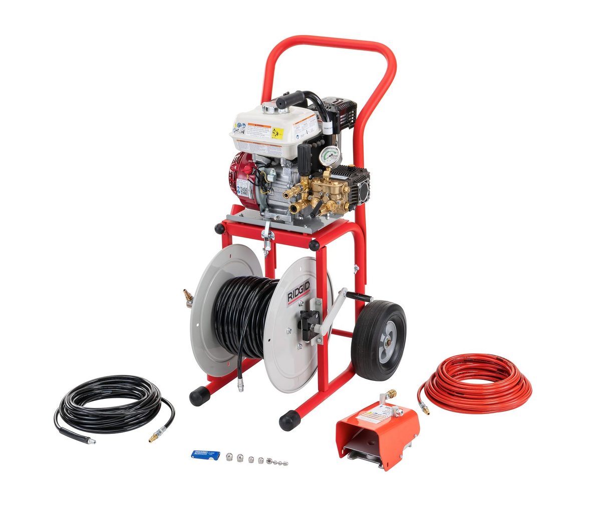 RIDGID KJ-2200-C GAS Water Jetter 2200 PSI 2.4 GPM with H-30 Cart