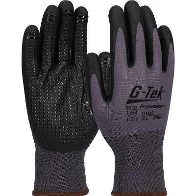 PosiGrip Seamless Knit Nylon Gloves with Nitrile Coated Foam Grip
