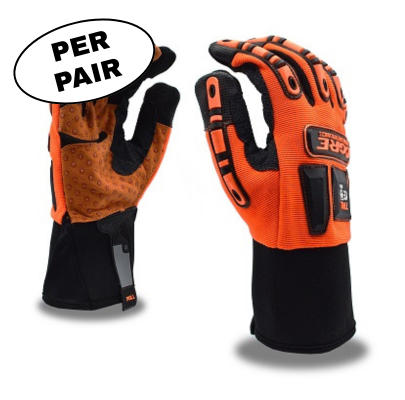 OGRE Impact Leather Dotted Palm Glove - Orange
