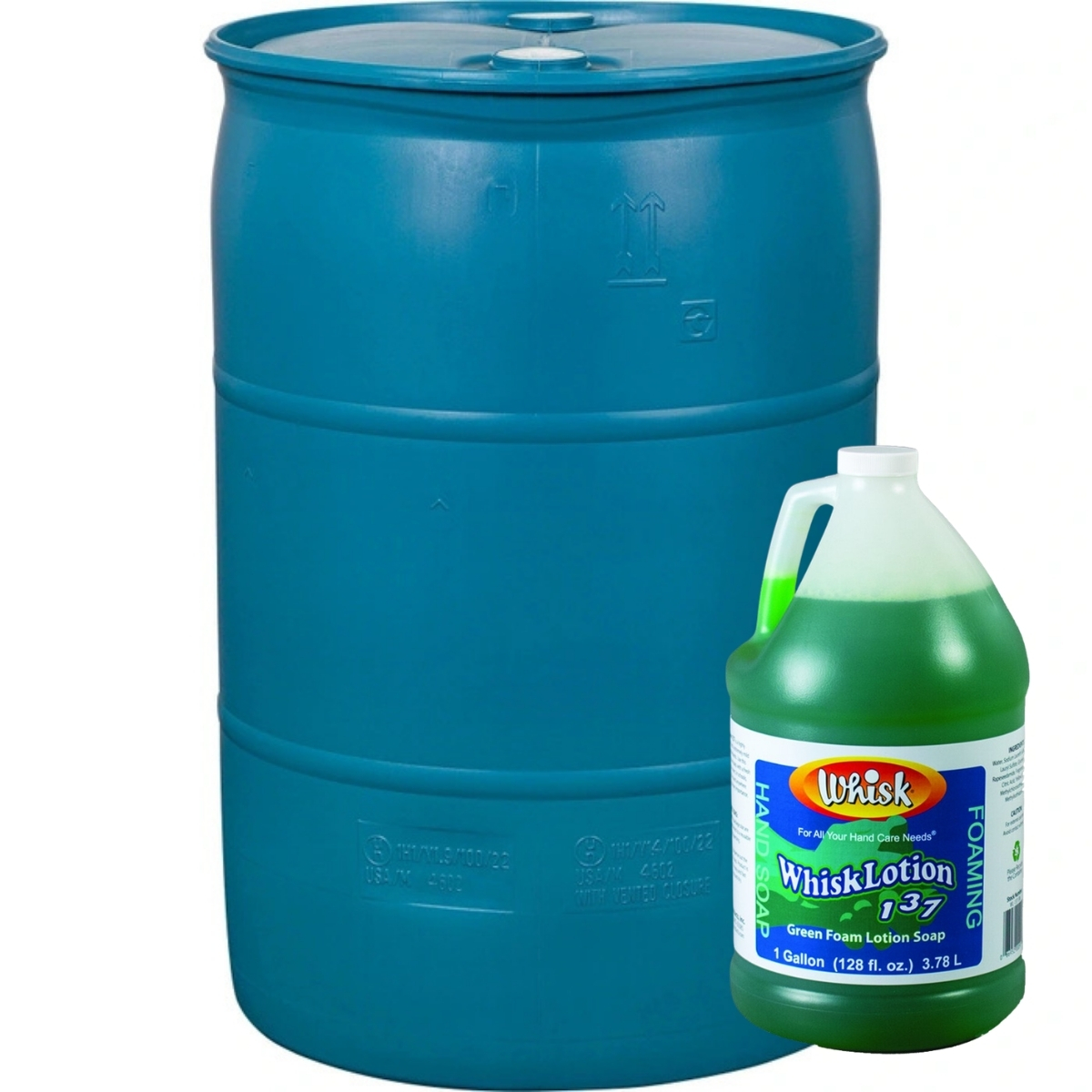 WhiskLotion 137 Green Foam Lotion Soap, Foam, 55 Gal, case of 1