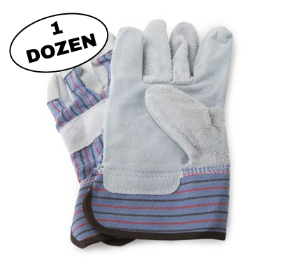 Economic Leather Palm with Rubberized Safety Cuff Glove
