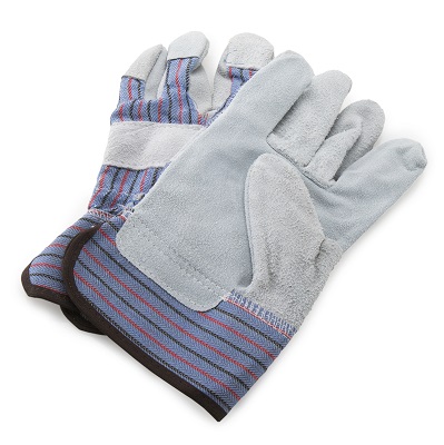 Economic Leather Palm with Rubberized Safety Cuff Glove