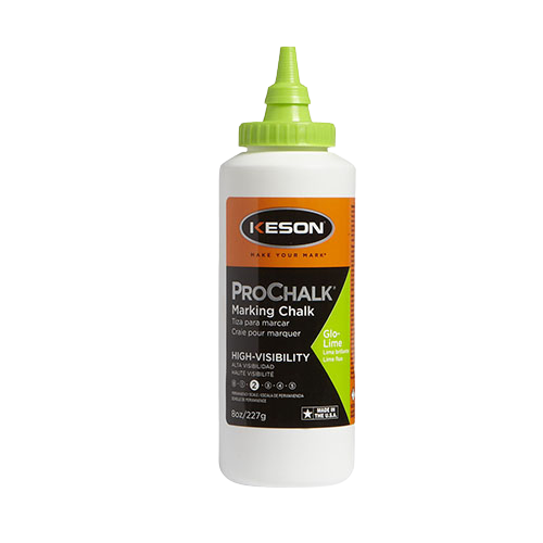 Keson Glo-Lime ProChalk High Visibility Marking Chalk, 8oz