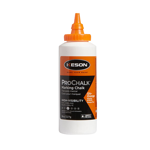 Keson Glo-Orange ProChalk High Visibility Marking Chalk, 8oz