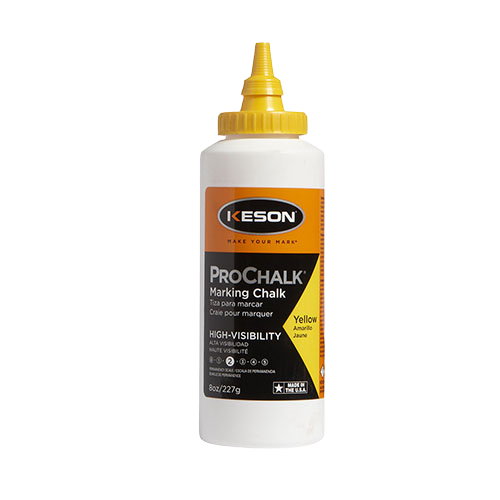 Keson Yellow ProChalk High Visibility Marking Chalk, 8oz