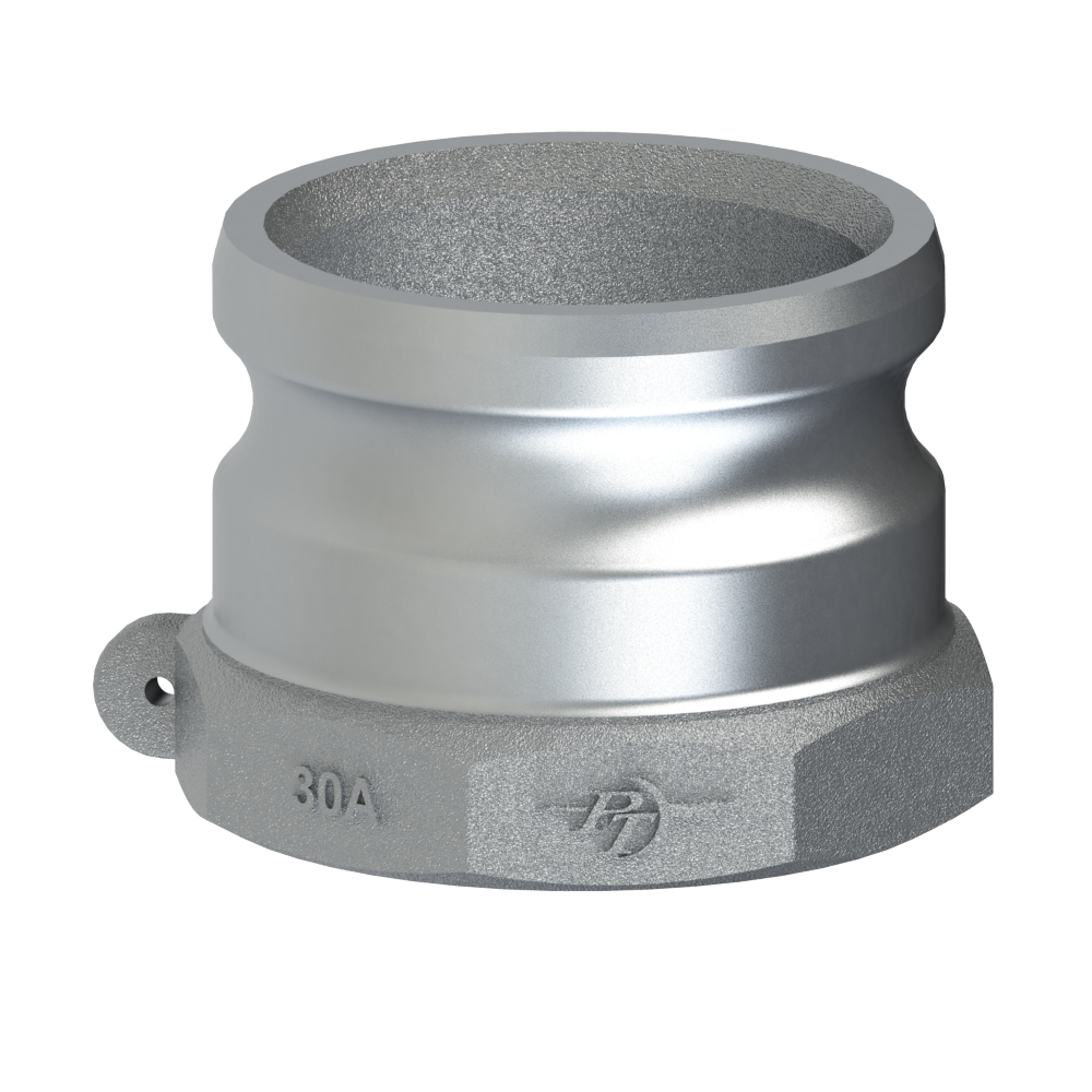 PT Coupling 2000160 Adapter, 6 in Type A x 6 in FNPT, Aluminum, Hard-Coated