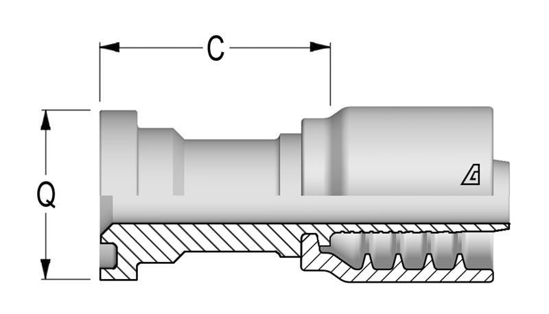 O-Ring Flange SAE J518 Code 61 Straight
