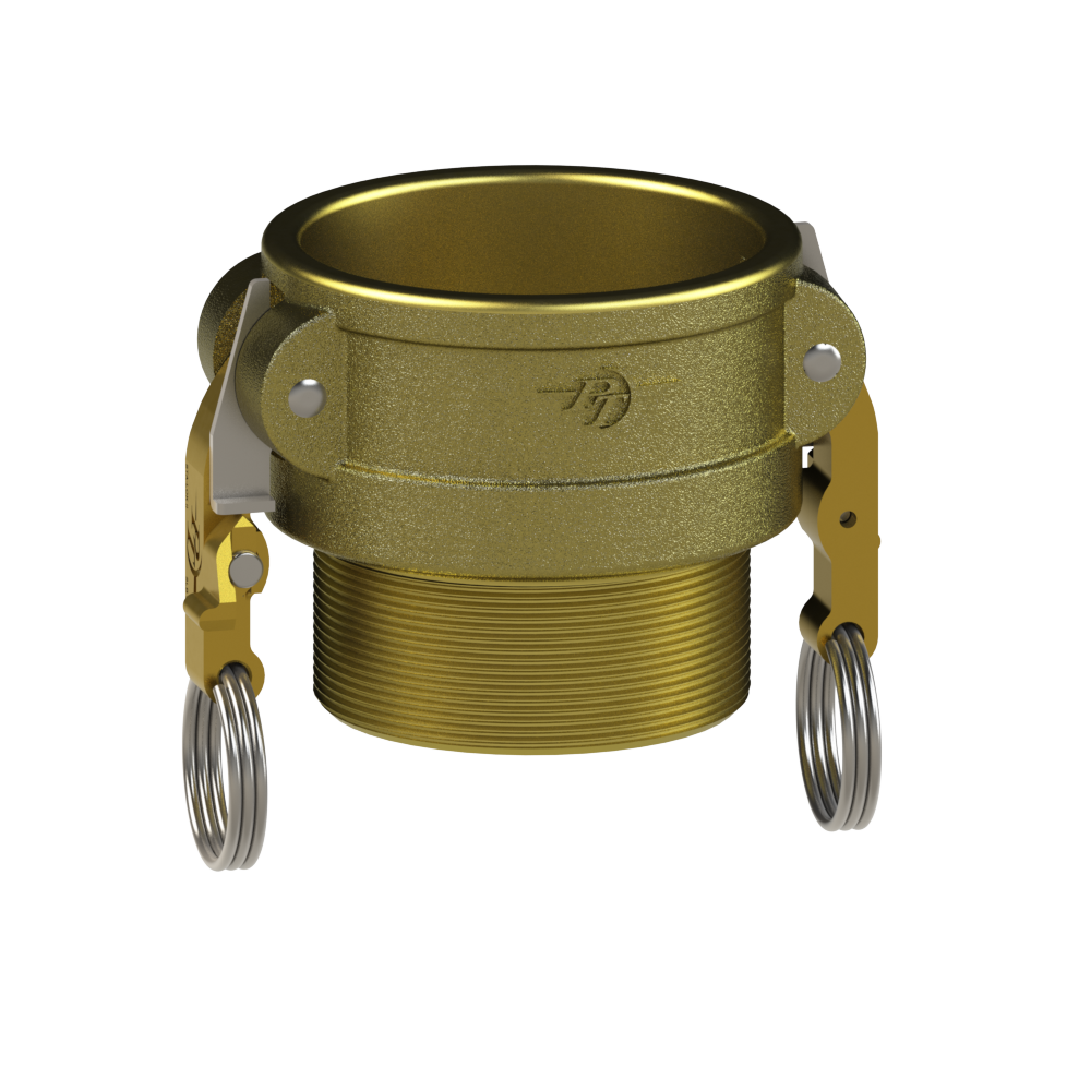PT Coupling Sta-Lok II 1200215L2 Coupler, 1-1/2 in Type B x 1-1/2 in MNPT, Brass