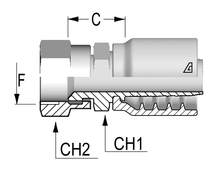SAE Female Swivel - 45 Degree Seat