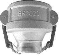 Type BR Female Coupler X Male Pipe Thread - Aluminum