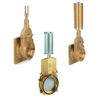 RIV Brand Brass Piston Valve FNPT X Flange