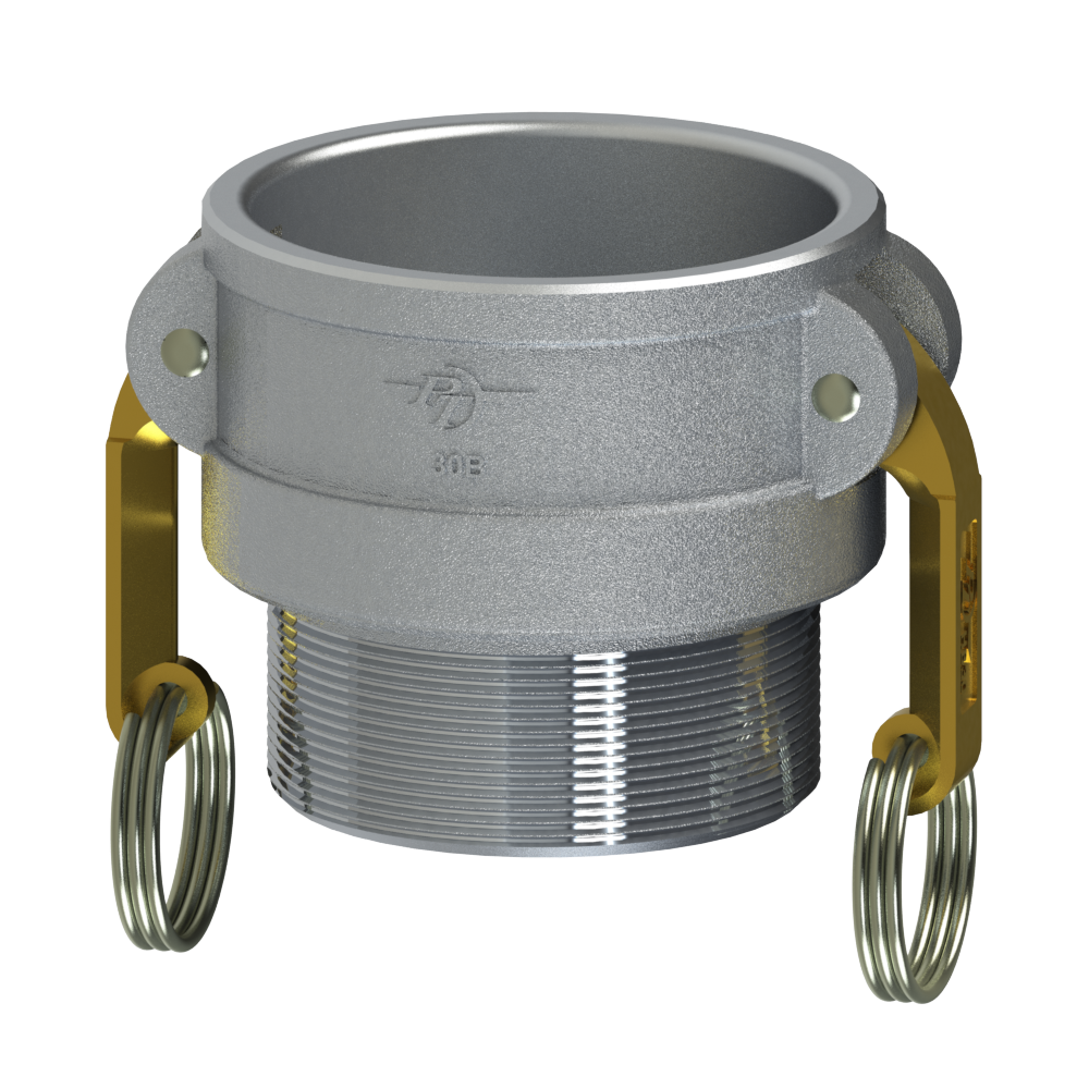 PT Coupling 1070240 Coupler, 4 in Type B x 4 in MNPT, Aluminum