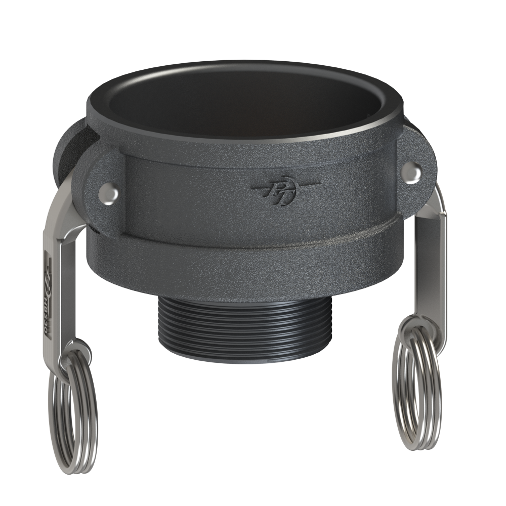 PT Coupling 70393025 DFH Fire Hose Coupler, 3 in Coupler x 2-1/2 in Female NH Threaded, Aluminum, Hard-Coated