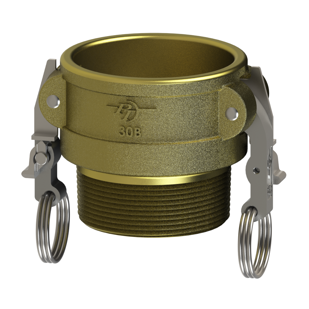 PT Coupling Sta-Lok II 1290230L2 Coupler, 3 in Type B x 3 in MNPT, Brass