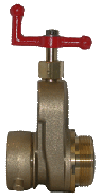 2 1/2 Brass Hydrant Thread Gate Valve