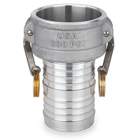 Type C Female Coupler x Hose Shank - USA Aluminum