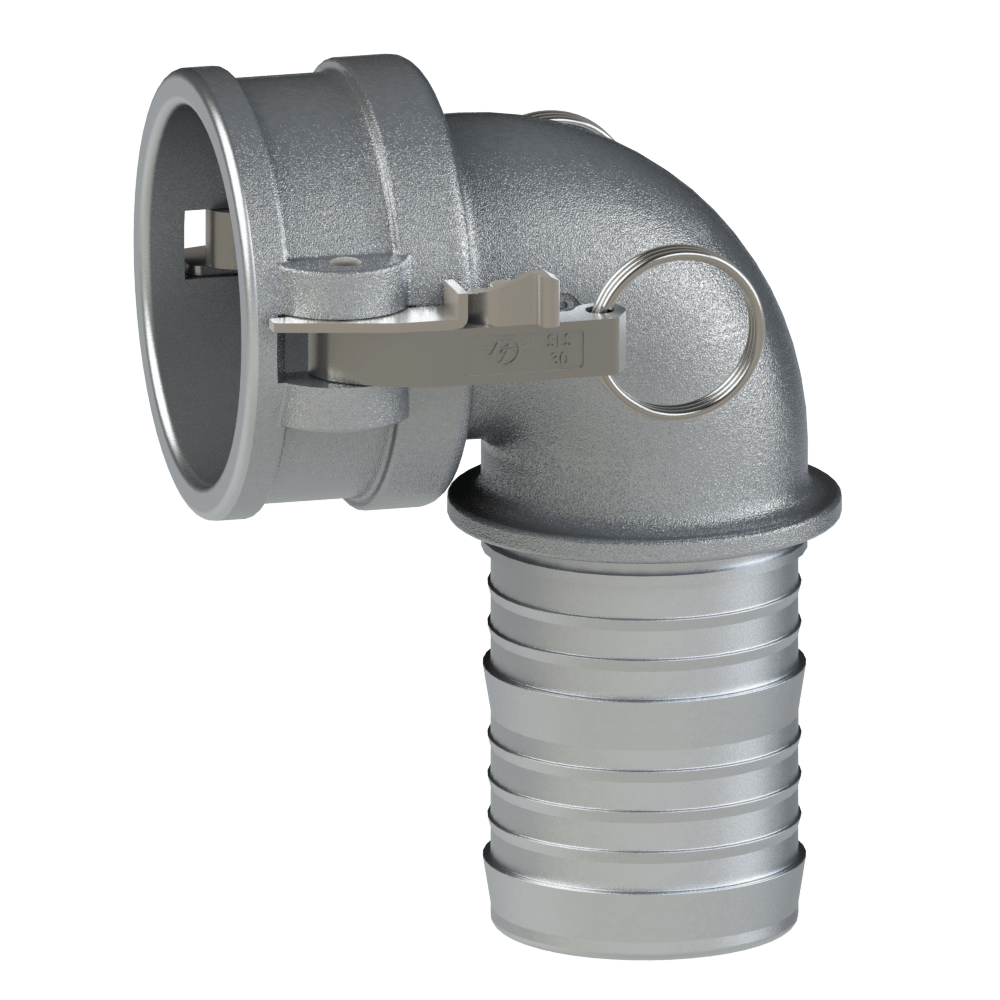 PT Coupling Sta-Lok II 64503000L2 90 deg Elbow, 3 in Type C x 3 in Hose Shank, Stainless Steel