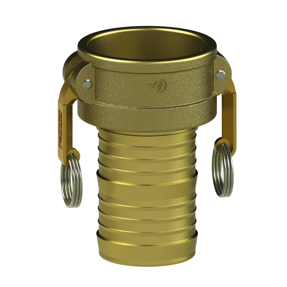 PT Coupling 1200330 Coupler, 3 in Type C x 3 in Hose Shank, Brass