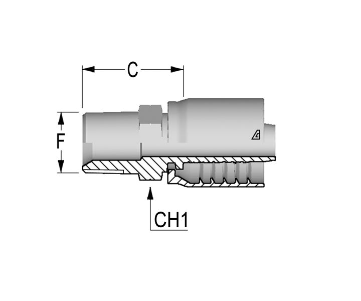 NPTF Solid Male Pipe Thread 60 Degree Seat