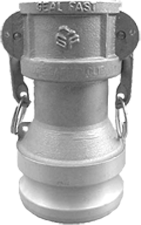 Type DA Female Coupler X Male Adapter - Aluminum, Long Neck Style