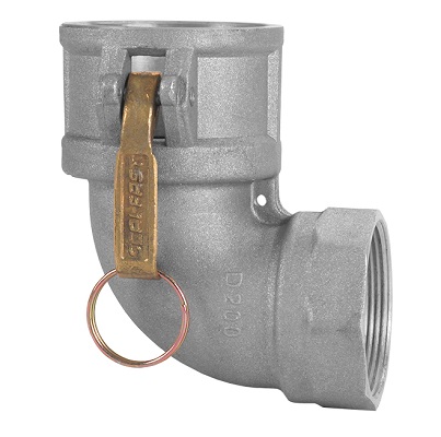90 Degree Type D Female Coupler x Female NPT - Aluminum