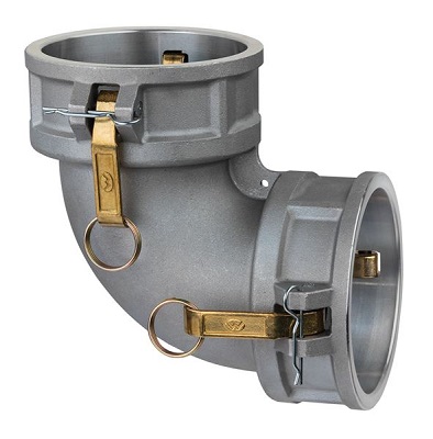Type DD 90 Degree Female Coupler x Female Coupler - Aluminum