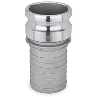 Type E Male Adapter x Hose Shank - Aluminum