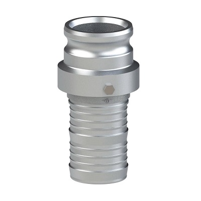 Type E Male Swivel Adapter x Hose Shank - USA Aluminum