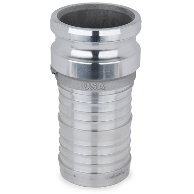 Type E Male Adapter x Hose Shank - USA Aluminum