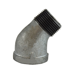 45 Degree Street Elbow - Galvanized Steel MNPT x FNPT
