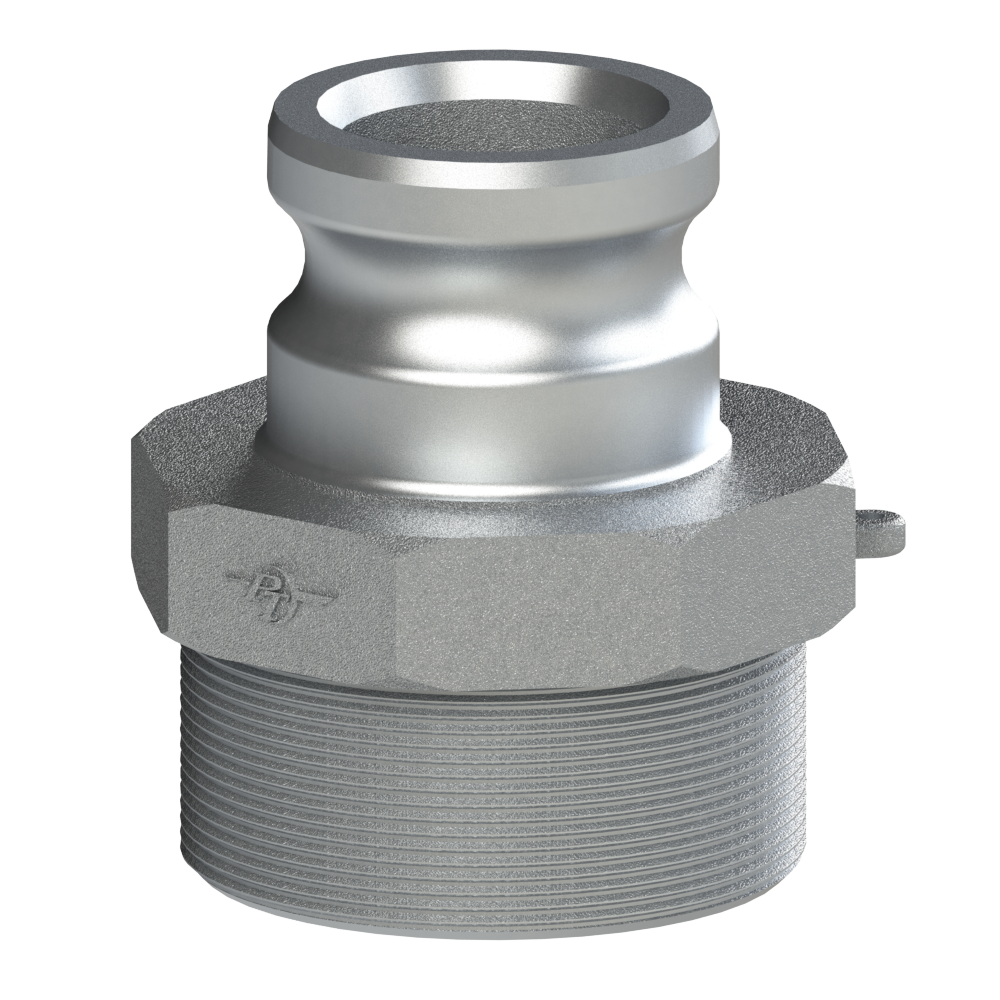 PT Coupling 60403025 Adapter, 3 in Adapter x 2-1/2 in Male NH Threaded, Aluminum
