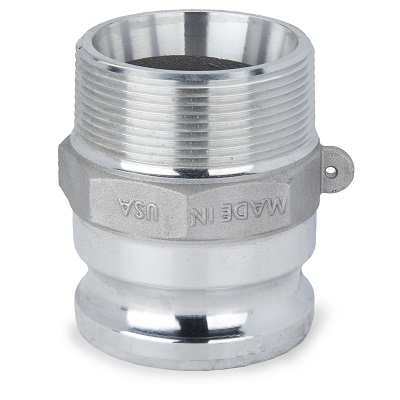Type F Male Adapter x Male NPT - USA Aluminum