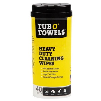 Tub O' Towels Heavy Duty Cleaning Wipes- 40 Count