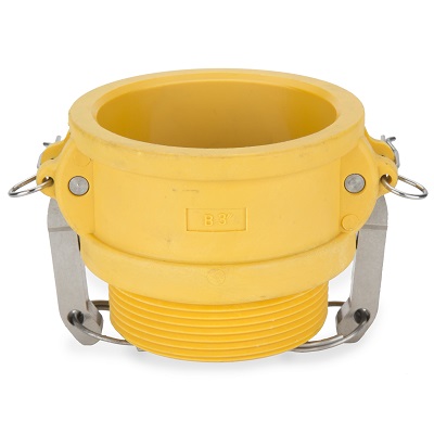 Type B Female Coupler x Male NPT - Yellow Nylon