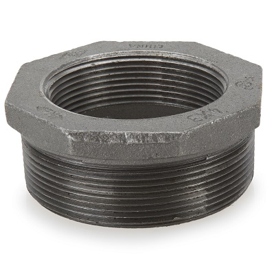 Hex Reducer Bushing - 150# Malleable Black Iron