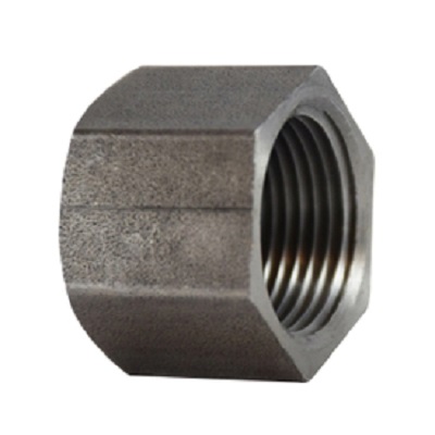 Hex Pipe Cap - Black Steel