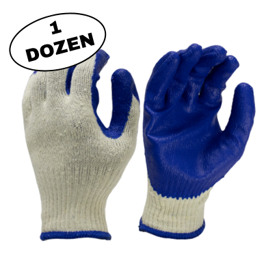 Blue Latex Palm with Knit Shell Glove