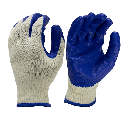 Blue Latex Palm with Knit Shell Glove