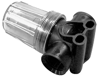 MTM Hydro Mini Line Strainer w/ Clear Bowl - 80 Mesh